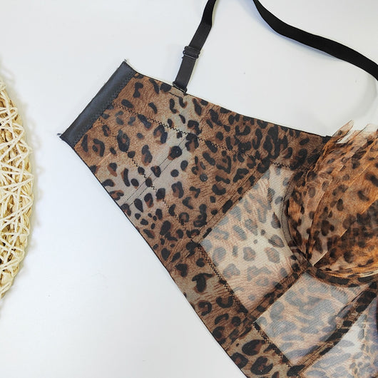 Sostén Tubo Estampado Leopardo con Levantamiento y Ajuste Personalizado - Image 15
