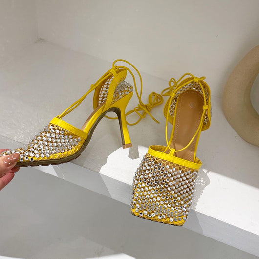 Sandalias Elegantes con Tira Cruzada y Tacón Alto Slim para Mujer - Image 2