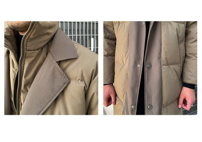 Chaqueta Acolchada Retro Estilo Dos Piezas para Hombre - Image 7