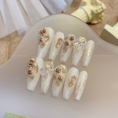 Parches de Uñas Camellia Premium Artesanales para Novia - Image 9