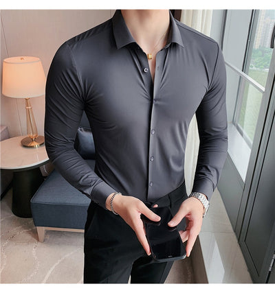 Camisa Casual de Punto Sin Planchado con Caída Perfecta - Image 7