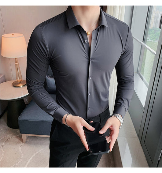 Camisa Casual de Punto Sin Planchado con Caída Perfecta - Image 7