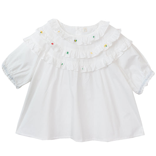 Blusa Suelta de Algodón Puro Manga Media - Image 7