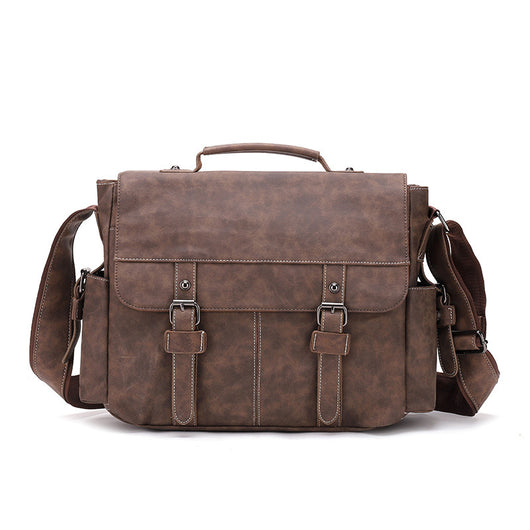 Bolso Bandolera de Cuero PU Retro para Hombre - Estilo Casual Trendy - Image 7