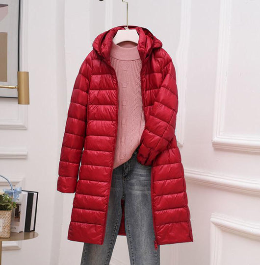 Chaqueta Acolchada Mujer Corta con Capucha Desmontable - Image 11
