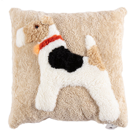Almohada Decorativa Perro Cartoon en Cuero y Lana - Image 7