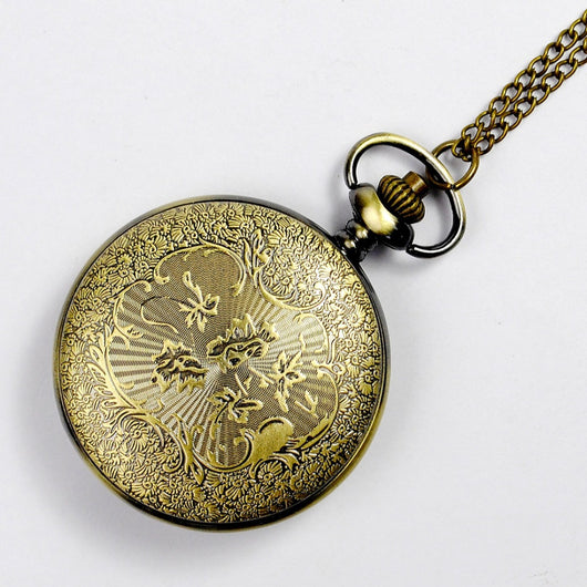 Reloj de Bolsillo Retro Vintage con Diseño Hueco de Mariposas y Flores - Image 9