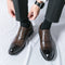 Zapatos Formales de Cuero con Punta Retro y Altura Aumentada