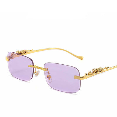 Gafas de Sol Cuadradas Retro Leopardo - Diseño Frameless Unisex - Image 6