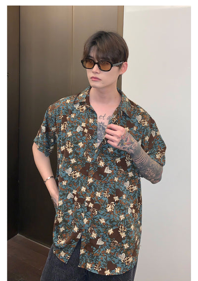 Camisa Suelta de Manga Larga con Solapa para Hombre - Image 10