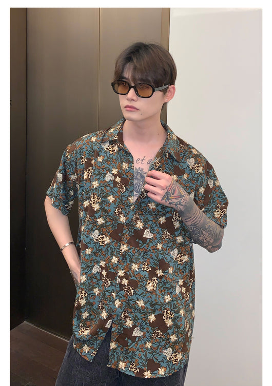 Camisa Suelta de Manga Larga con Solapa para Hombre - Image 10