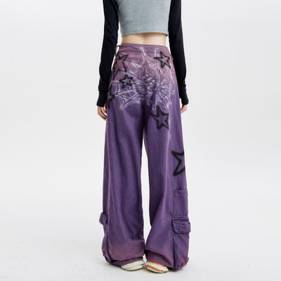 Pantalones Chaopai Púrpura Rectos de Pierna Ancha - Image 7