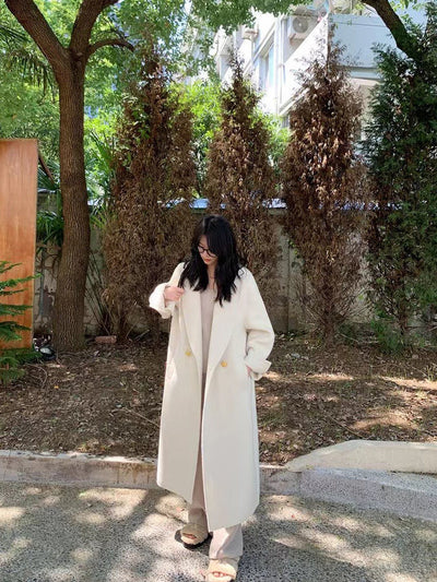 Abrigo de Lana Oversize Tipo Blazer Largo - Image 33