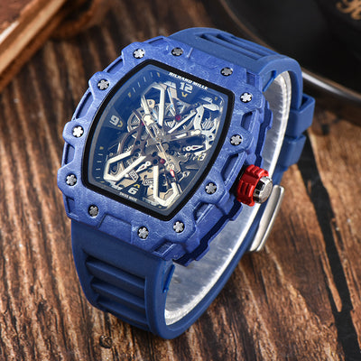 Reloj de Cuarzo para Hombre con Diseño de Onda y Calendario - Image 6