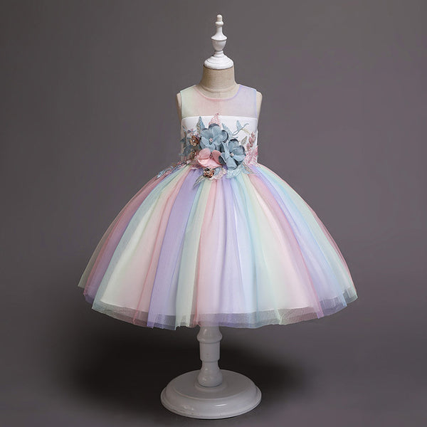 Vestido de Dama de Honor para Niña de 1 Año - Diseño Floral Elegante