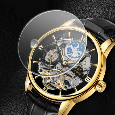 Reloj Mecánico Automático Diseño Luna Hueca