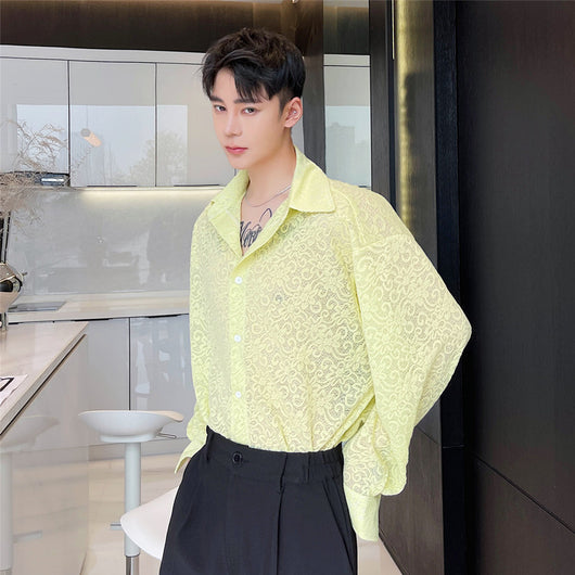 Camisa Larga Transparente con Flores Bordadas - Protección Solar Estilo - Image 3