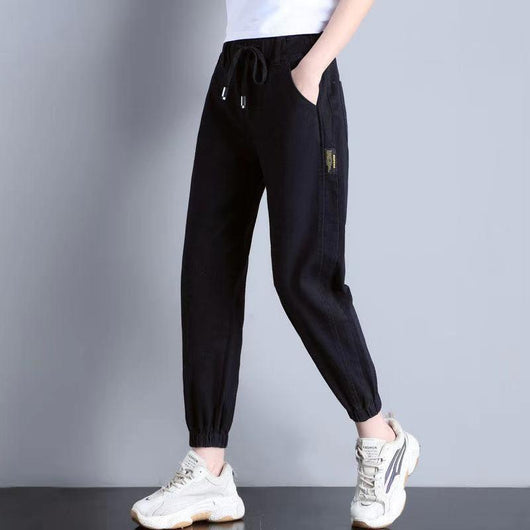Pantalón Deportivo Ajustable de Nueve Puntos con Cintura Elástica - Image 9