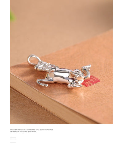 Colgante del Caballo del Zodiaco con Acabado Envejecido - Image 12