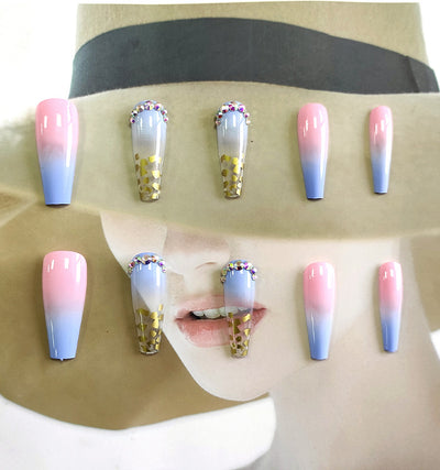 Stickers de Uñas con Diamantes Incrustados y Lámina Dorada - Image 9