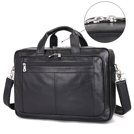 Bolso de Negocios Grande en Cuero Crazy Horse Vintage para Hombre