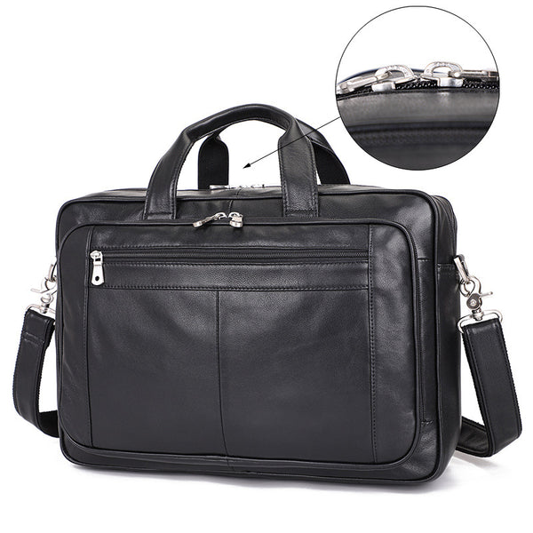 Bolso de Negocios Grande en Cuero Crazy Horse Vintage para Hombre