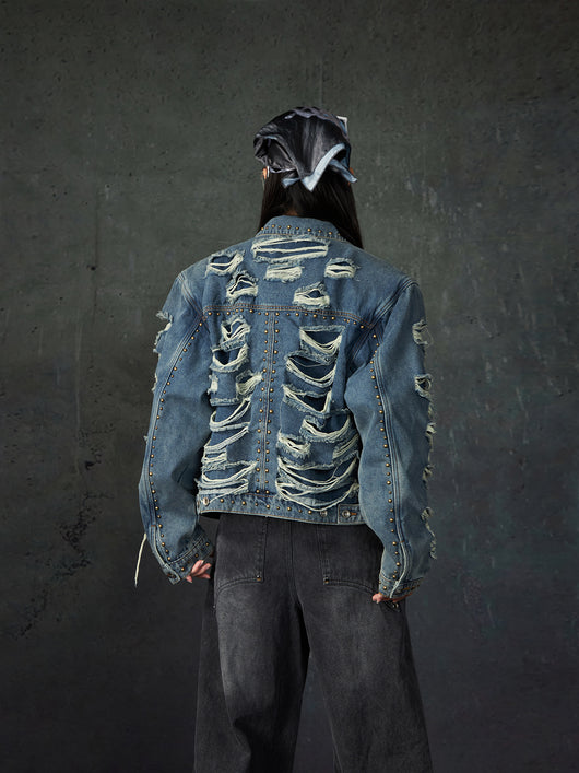 Chaqueta Denim Acolchada con Remaches y Hombros Reforzados - Image 11
