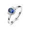 Jewelry 18k Dorado Natural Sapphire Women's Ring Sapphire and Diamond Ring