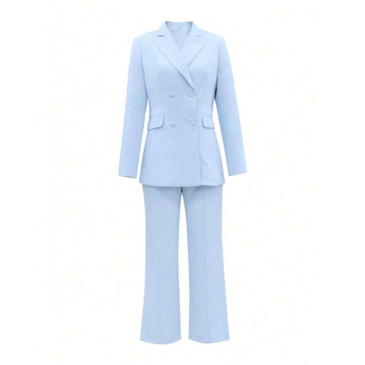 Blazer Otoñal de Solapa Muesca y Doble Botonadura con Bolsillos - Image 2
