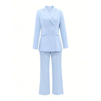 Blazer Otoñal de Solapa Muesca y Doble Botonadura con Bolsillos - Image 2