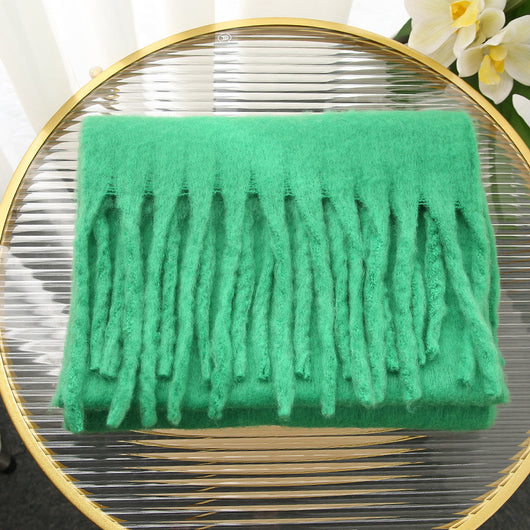 Bufanda Rectangular Suave y Cálida con Borlas - Image 12