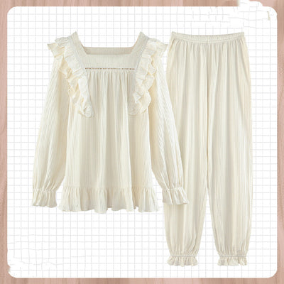 Pijamas Cómodos Estilo Coreano para Mujer - Algodón Puro Manga Larga Primavera Otoño - Image 4