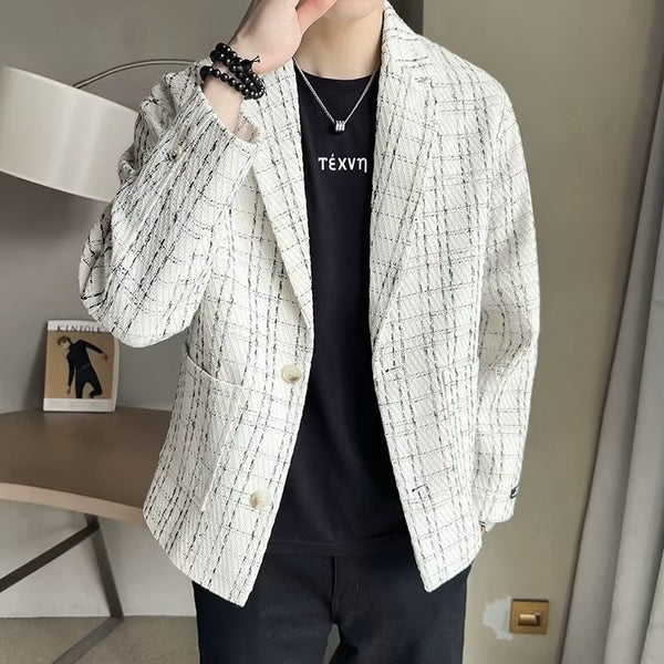 Blazer Cuadros Vanguardista para Hombre