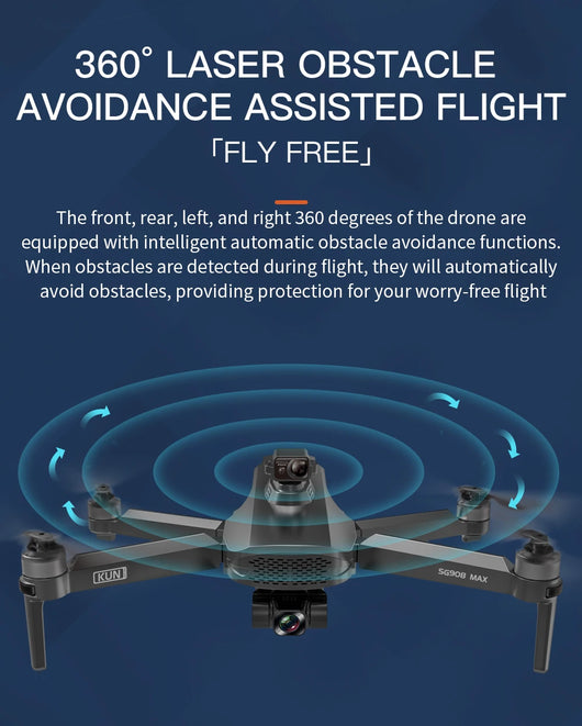 Dron SG908MAX Kun 2 con GPS, Cámara 4K y Transmisión de Video en Tiempo Real - Image 9