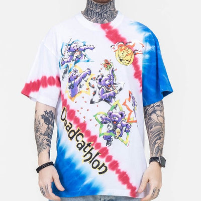 Playera Tie-Dye Estampada Suelta para Hombre
