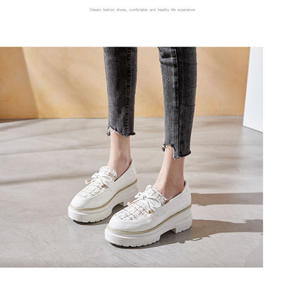 Zapatos Casuales de Cuero Charol con Moño y Suela Gruesa - Image 16
