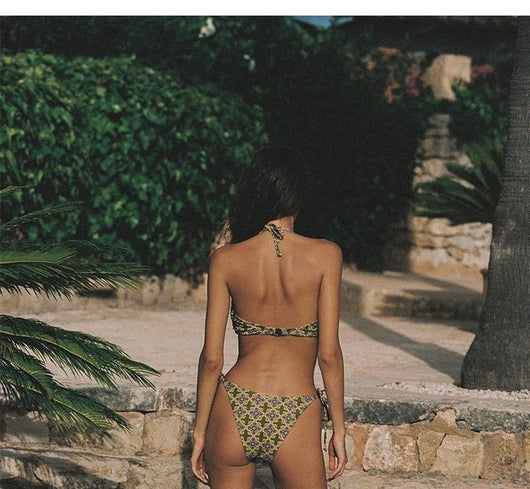 Bikini Deportivo Verde Pecho Pequeño - Estilo Vacaciones Termal - Image 22