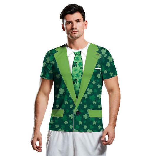 Playera Estampada St. Patrick's Day Verde Neon Pareja - Impresión 3D Fiesta Callejera - Image 2
