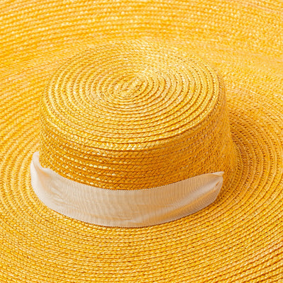 Sombrero de Ala Ancha en Paja con Elegancia Sofisticada para Mujer - Image 4