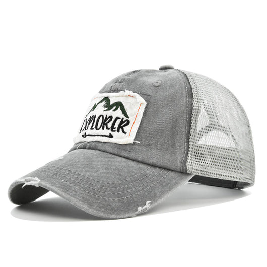 Gorra de Béisbol Vintage con Bordado Desteñido y Visera Curva de Malla - Image 11