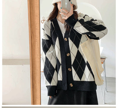 Cardigan de Contraste de Colores Diamond para Mujer - Image 4