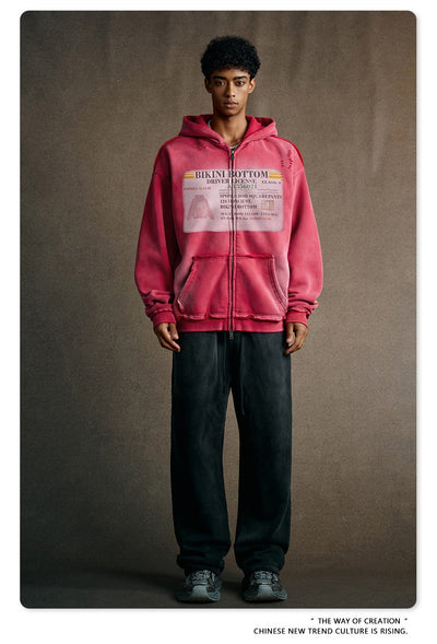 Sudadera Estilo Cardigan con Cierre y Diseño Roto - Image 14