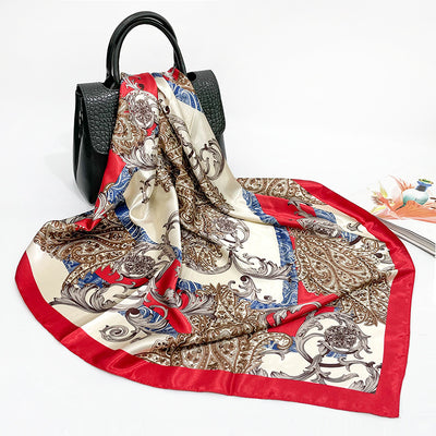Pañuelo de Seda 90cm Primavera Otoño - Cuadrado Elegante - Image 11