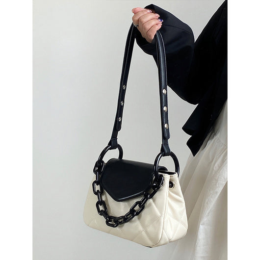 Bolso Cuadrado Pequeño con Cadena de Una Sola Asa - Image 5