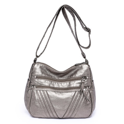 Bolso Bandolera de Cuero Suave para Mujer con Múltiples Compartimentos - Image 10