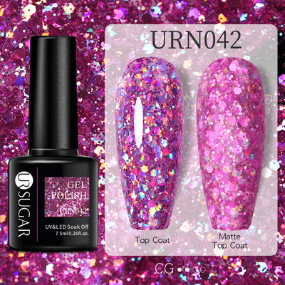 Esmalte de Uñas Gel Brillo Negro, Blanco y Rojo Efecto Mate - Image 16