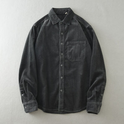 Camisa Casual de Pana Suelta Retro para Hombre - Image 13
