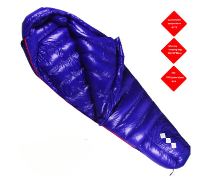 Bolsa de Dormir Portátil de Plumón de Ganso Acolchada para Camping - Image 7