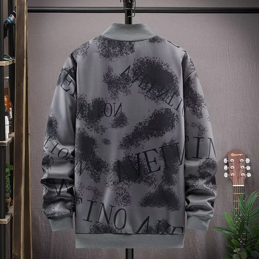 Chamarra Camuflada para Hombre con Cuello Tipo Stand y Cierre de Cremallera - Image 3