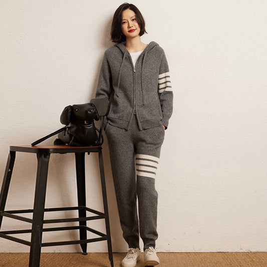 Conjunto de Pantalón y Suéter de Cachemira para Mujer